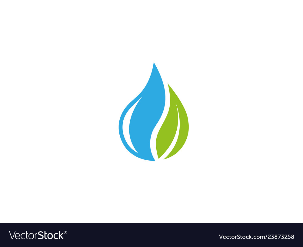 Creative drop leaf logo Royalty Free Vector Image