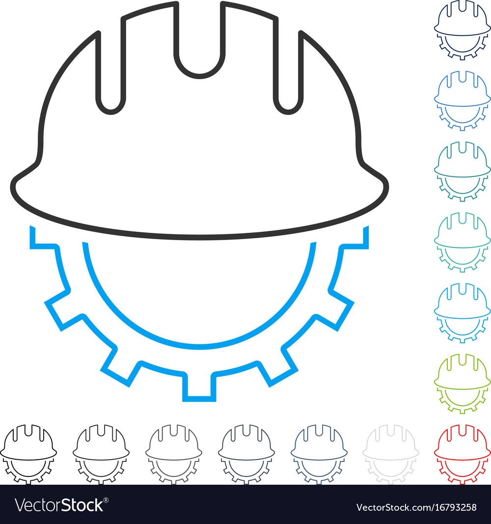 Development hardhat stroke icon