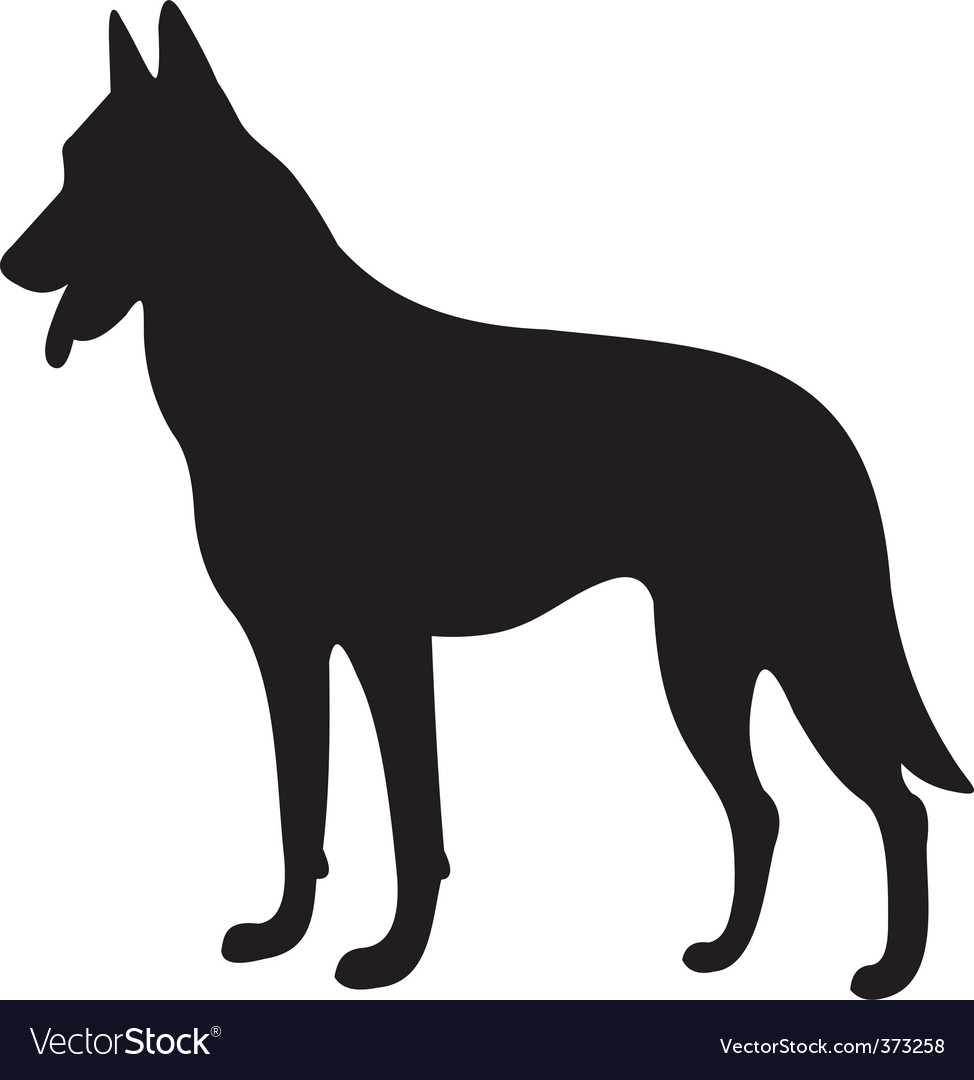 Download Dog silhouette Royalty Free Vector Image - VectorStock