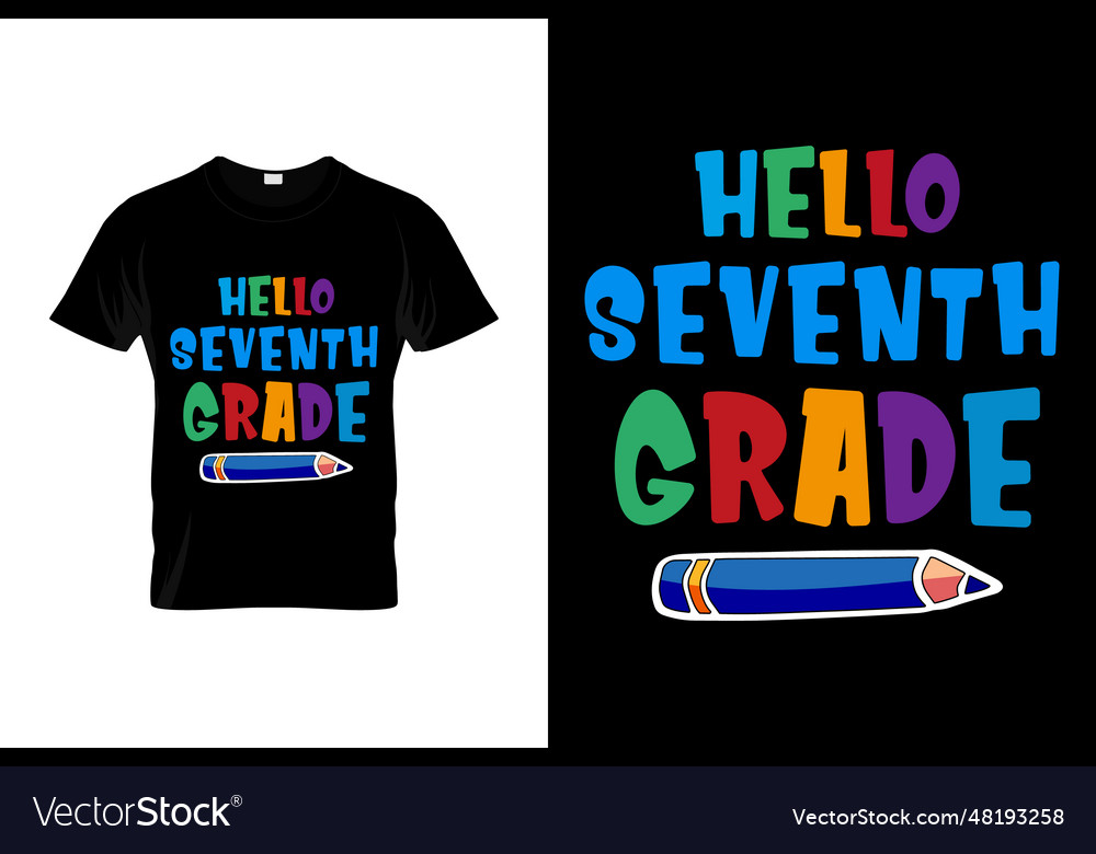 Hello 7th grade colorful pencil students back