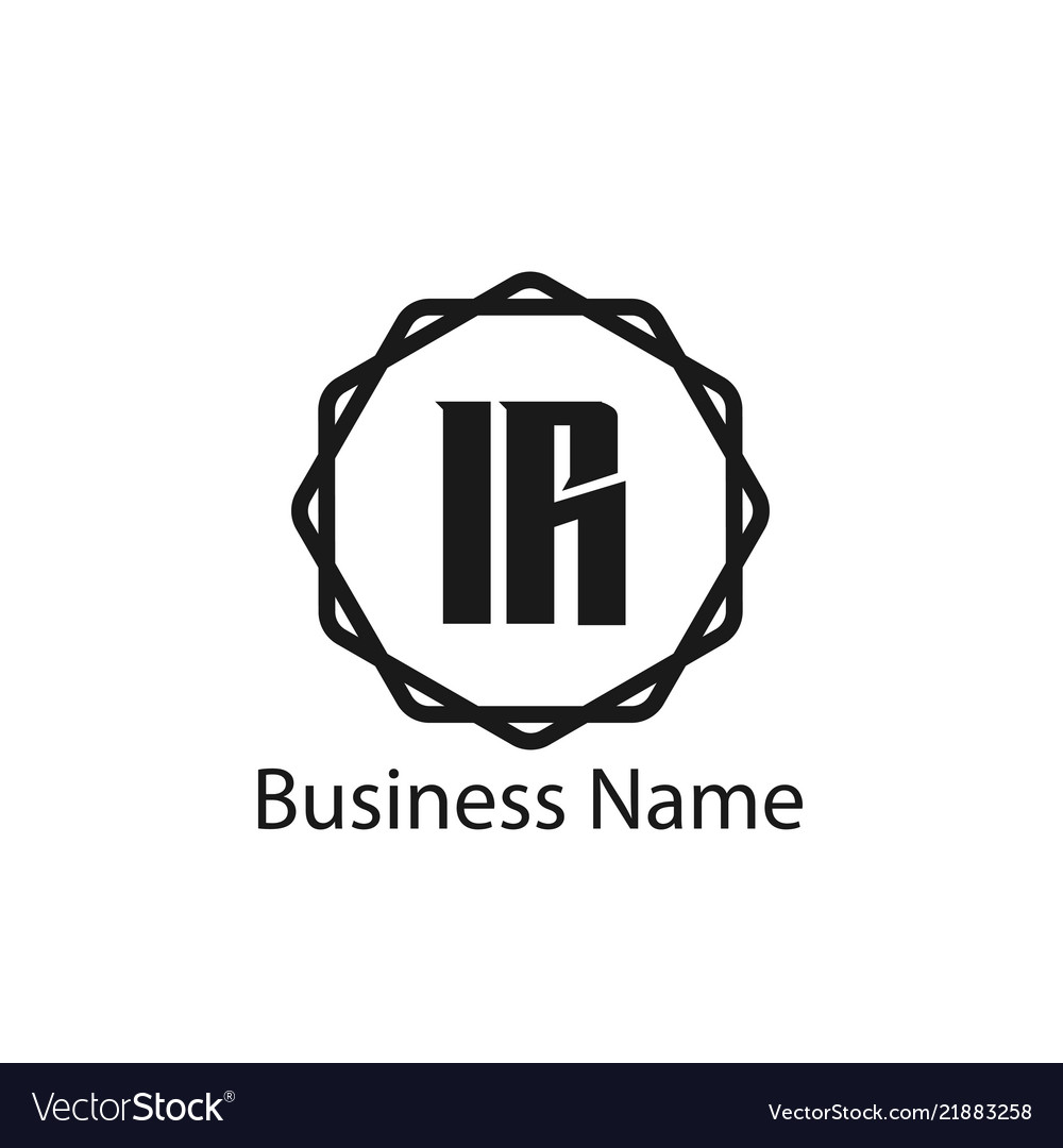 Initial letter ir logo template design