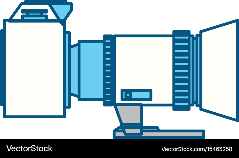 Photographic camera professional Royalty Free Vector Image