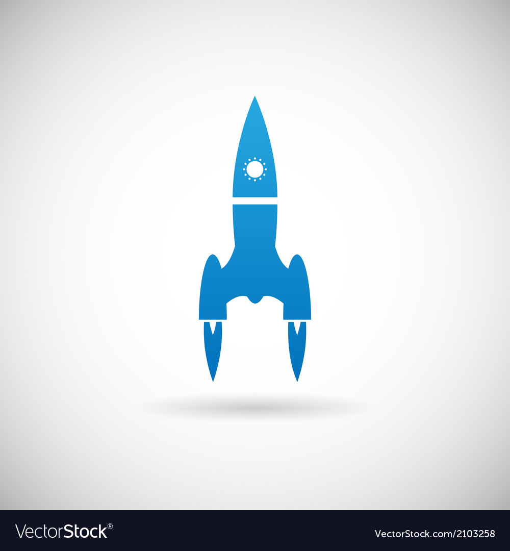 Rocket space ship launch symbol icon design Vector Image