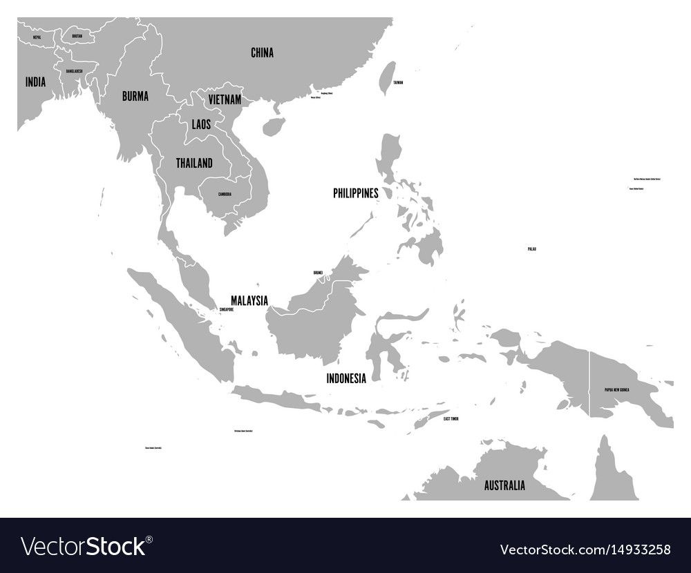 South East Asia Map Vector - Summer Dresses 2024