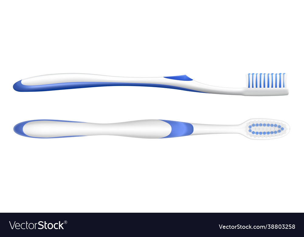 Toothbrush from different sides isolated on white