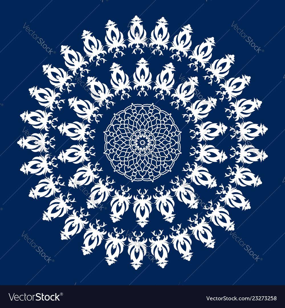 Vintage decorative mandala circular pattern vector image Vintage decorative mandala circular pattern