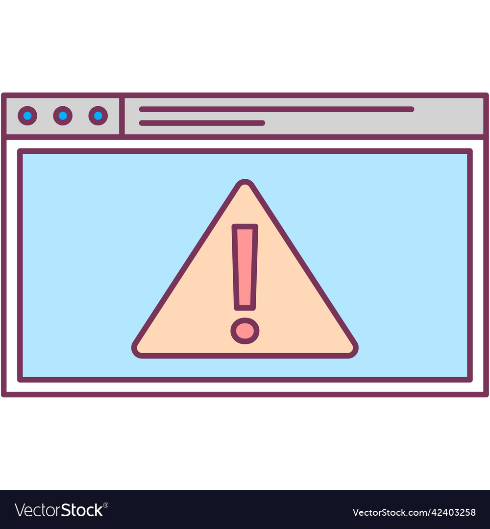 Web error alert icon caution exclamation mark Vector Image