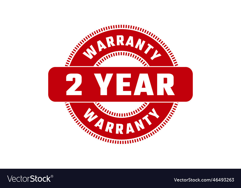 2 year warranty rubber stamp Royalty Free Vector Image