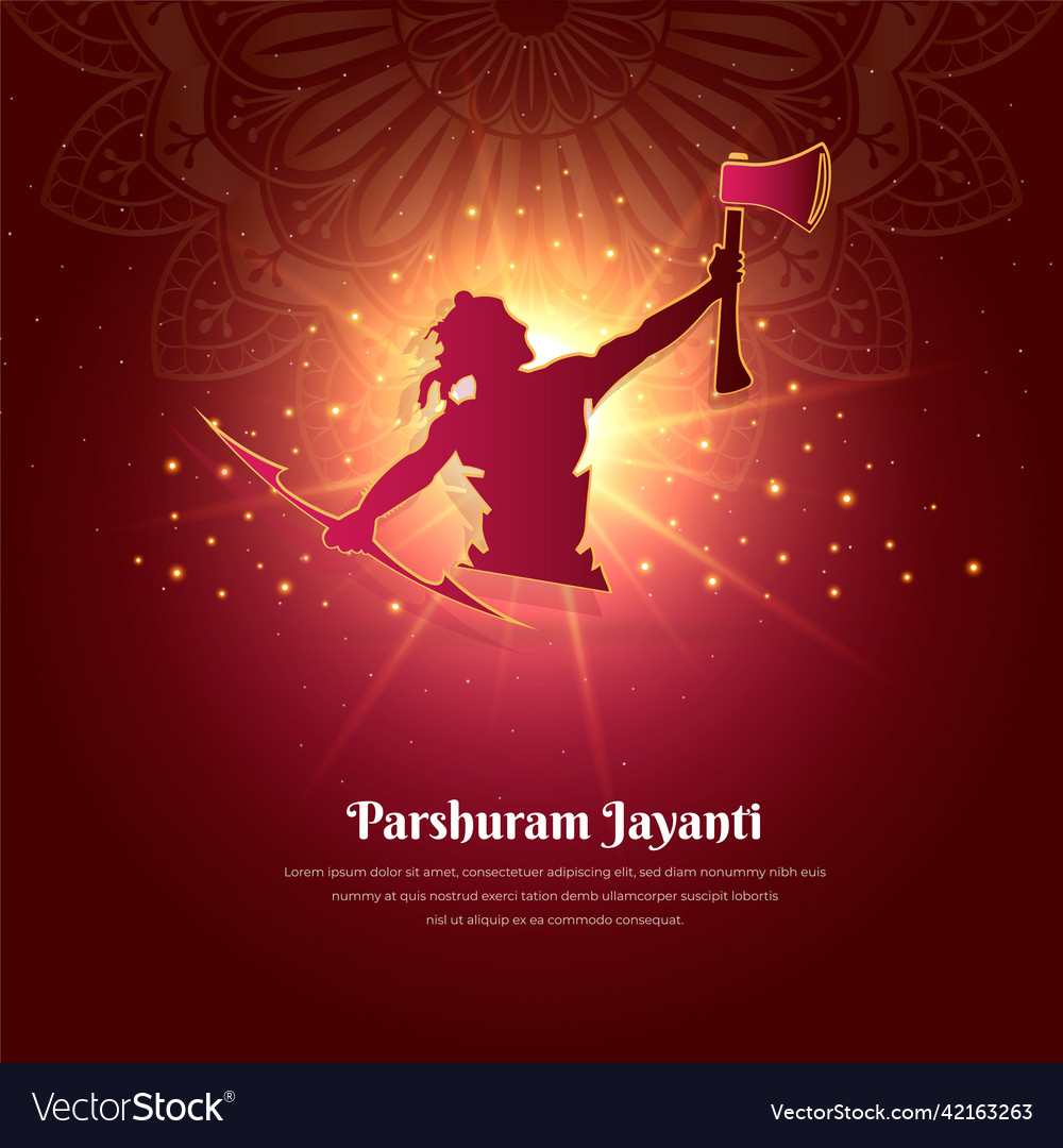 Celebration parshuram jayanti festival design Vector Image