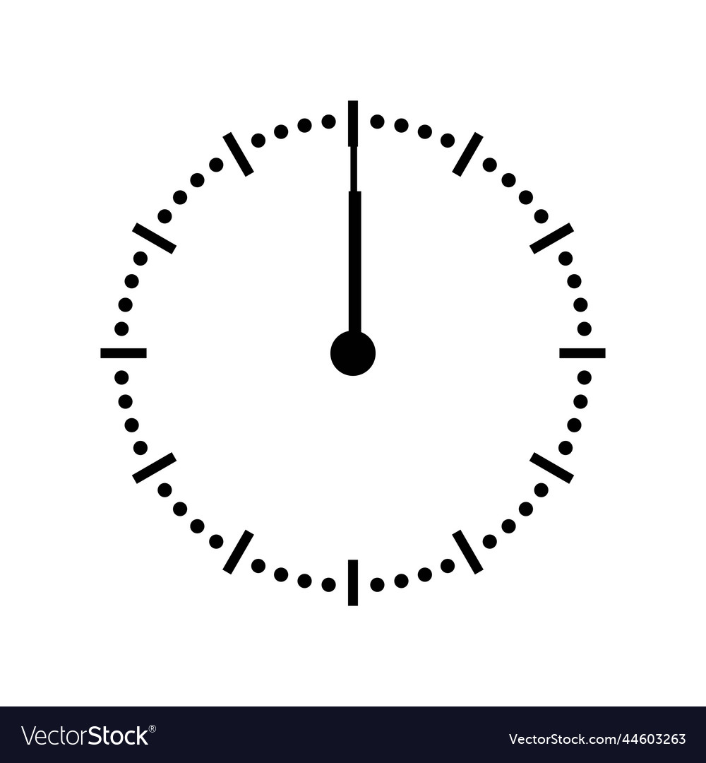 Clock face blank isolated on white background vec Vector Image