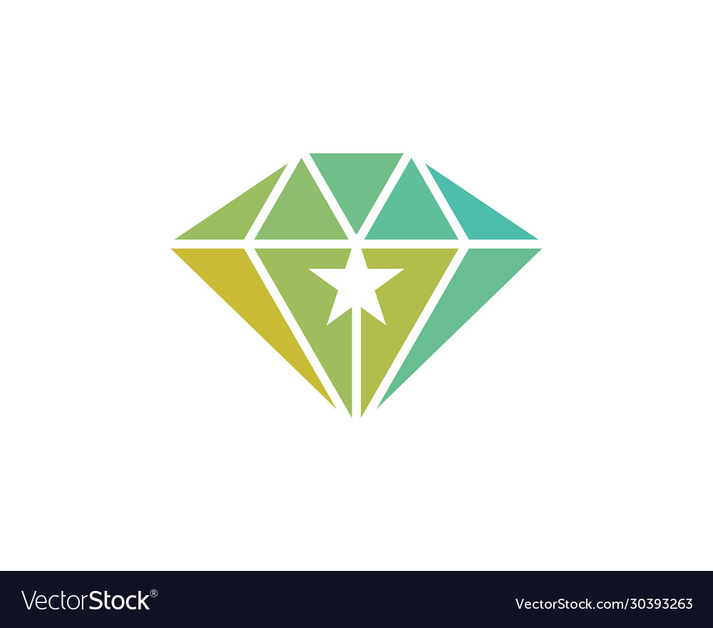 Diamond star logo design template creative Vector Image