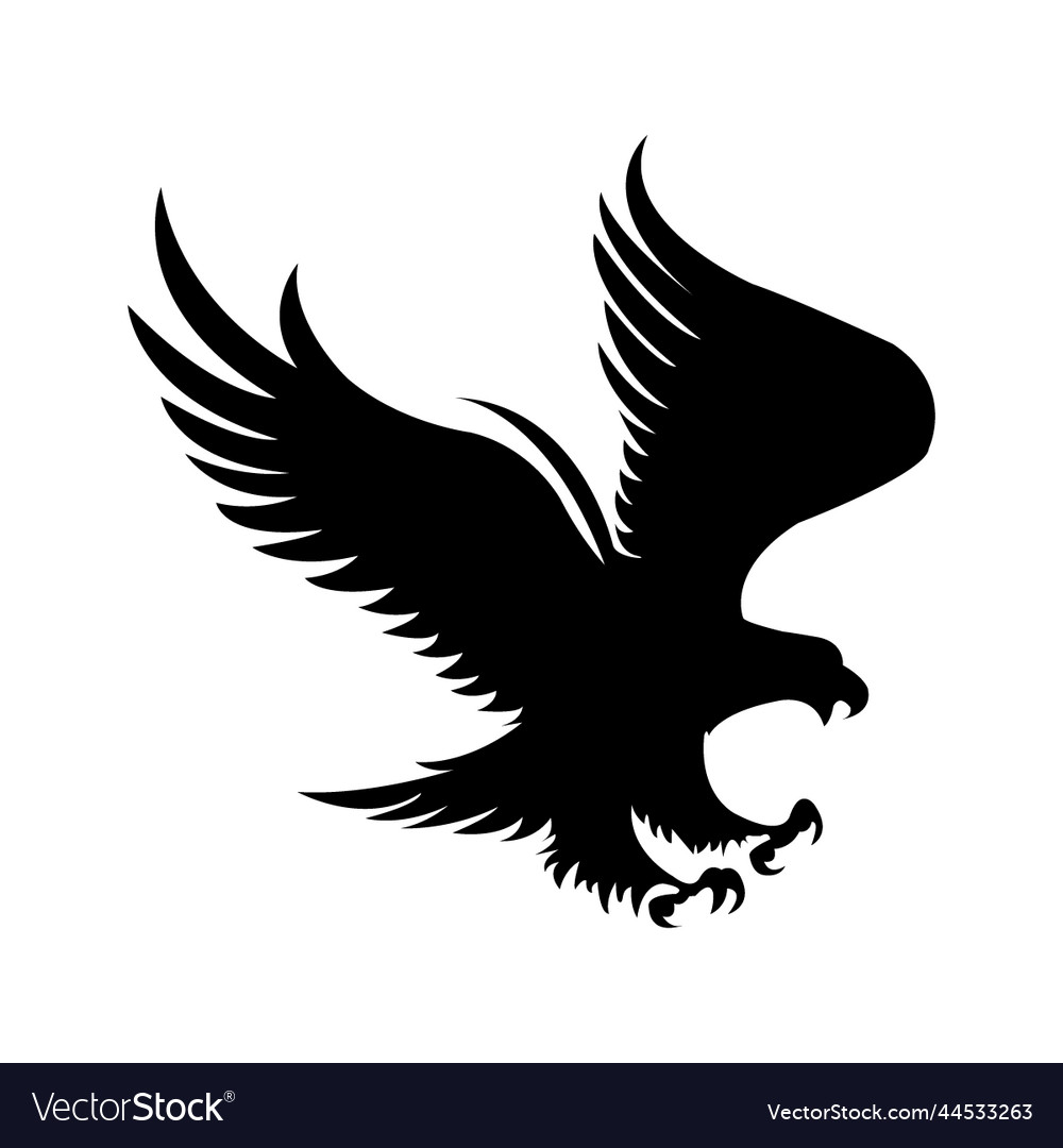 Eagle silhouette Royalty Free Vector Image - VectorStock