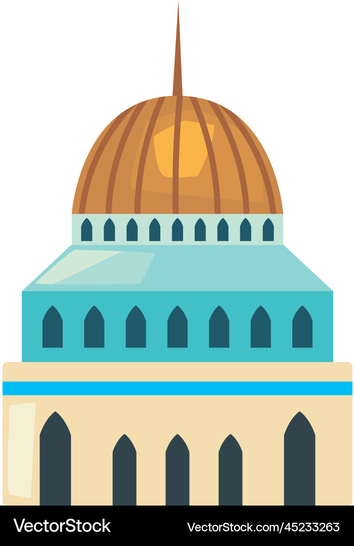 Flat islam building Royalty Free Vector Image - VectorStock