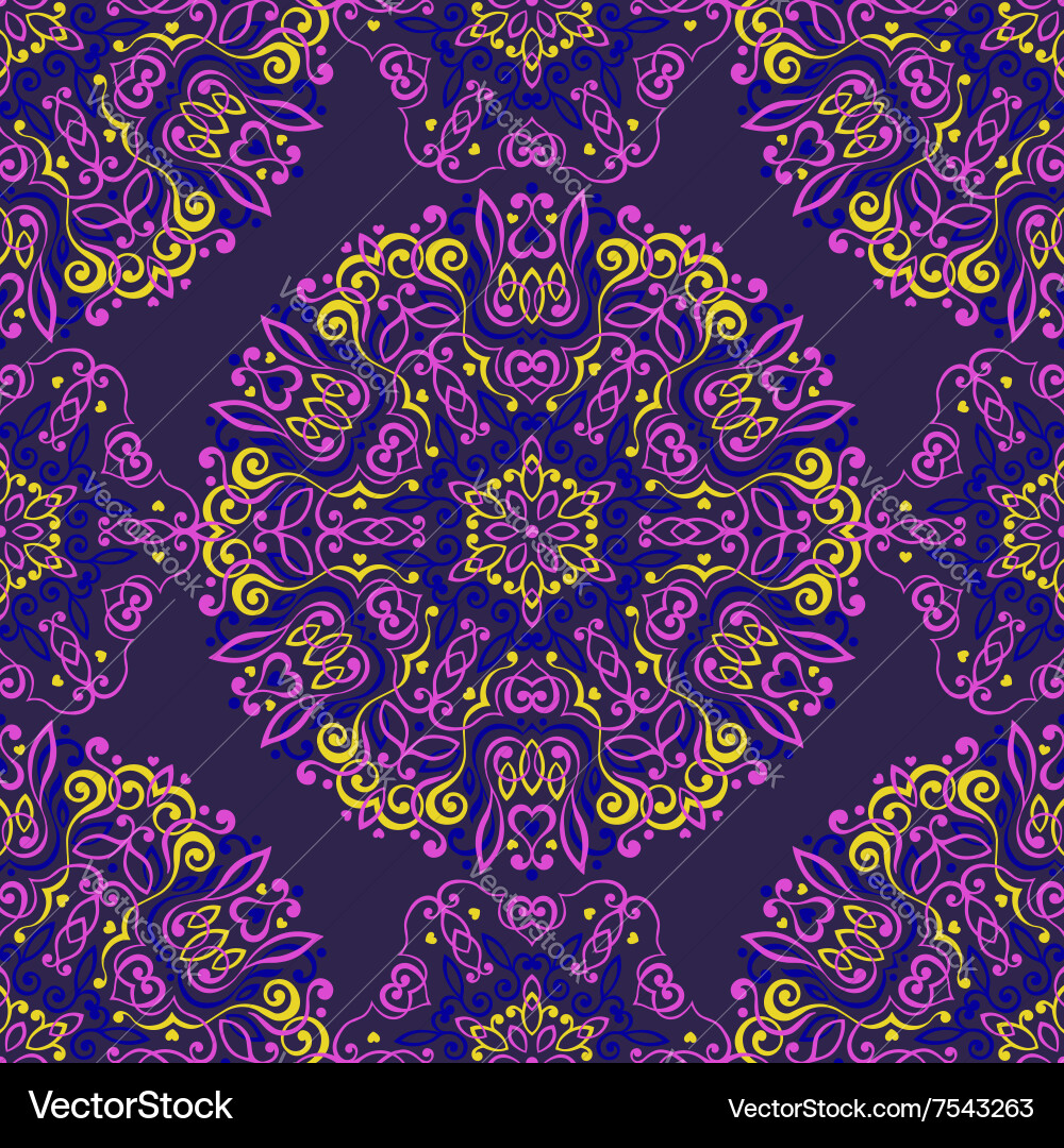 Seamless background with abstract ethnic pattern Vector Image