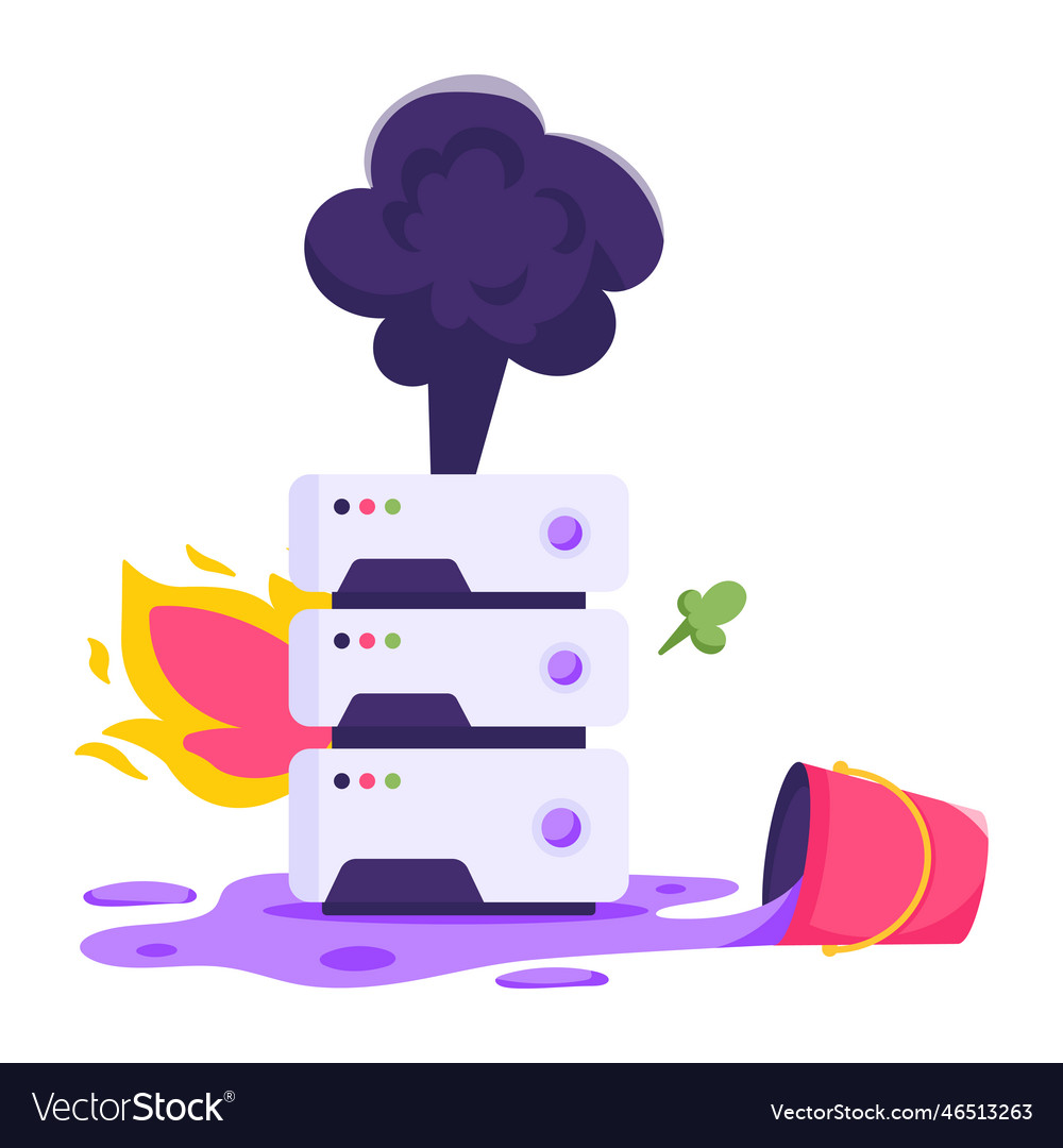 Server failure Royalty Free Vector Image VectorStock