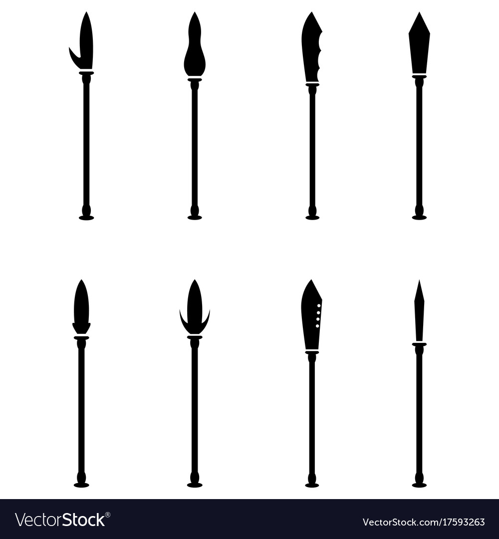 Spear Icon Set Royalty Free Vector Image - Vectorstock