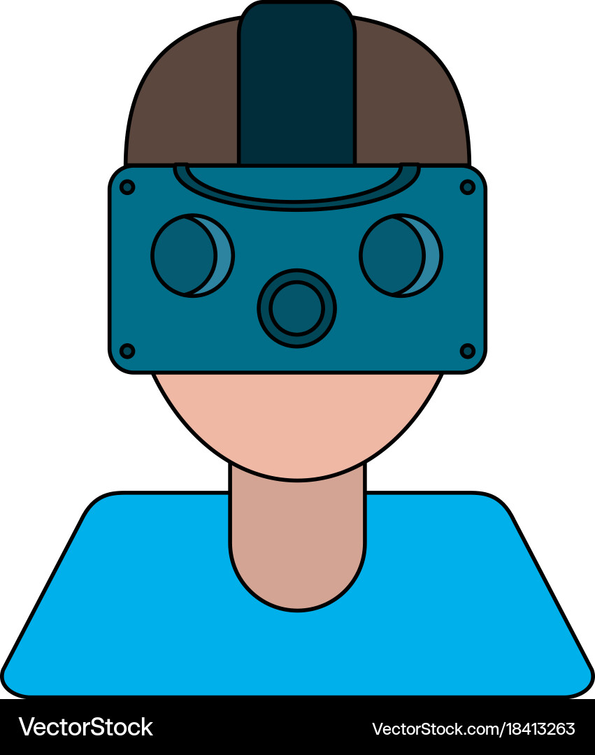 Virtual reality technology Royalty Free Vector Image