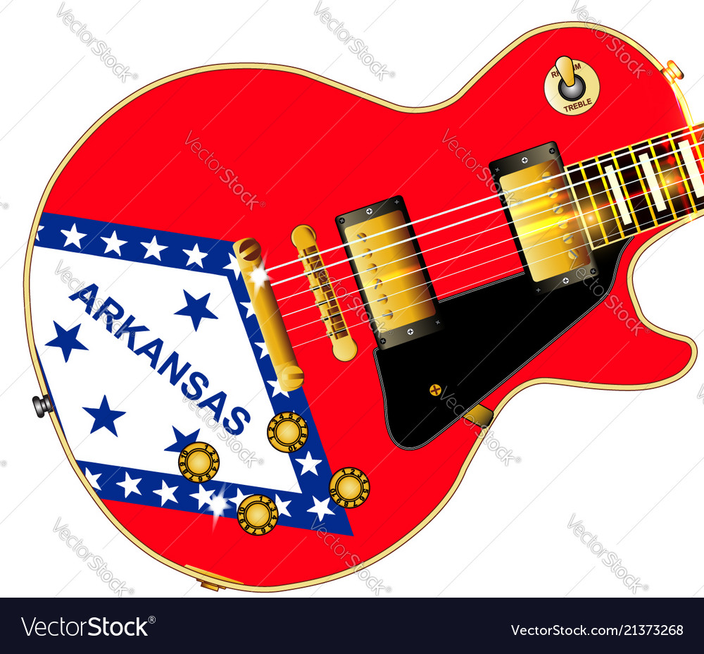 Arkansas state flag guitar