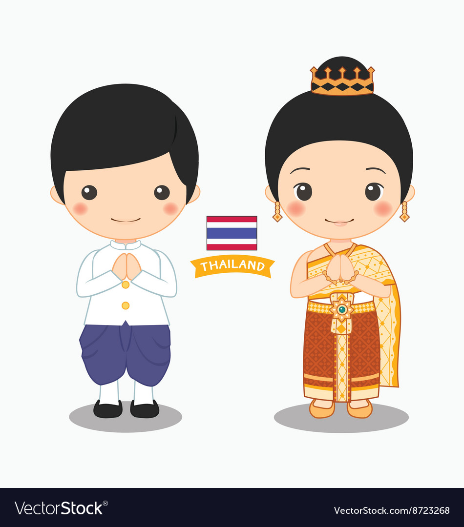 facebook drawing pencil Royalty Free costume girl and Image thai Boy Vector in