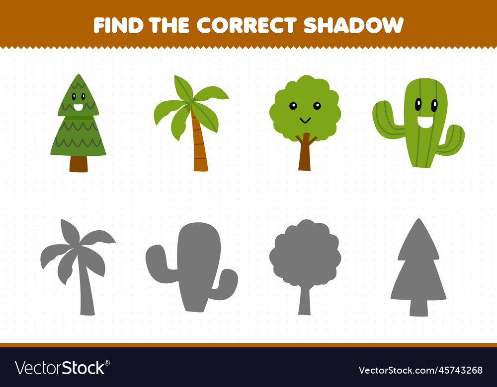 Education game for children find the correct Vector Image