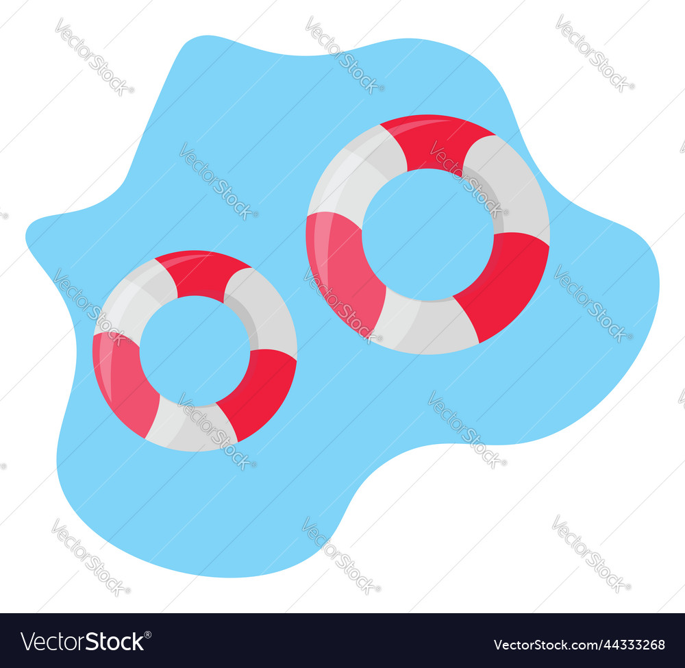 Floating rings on a white background