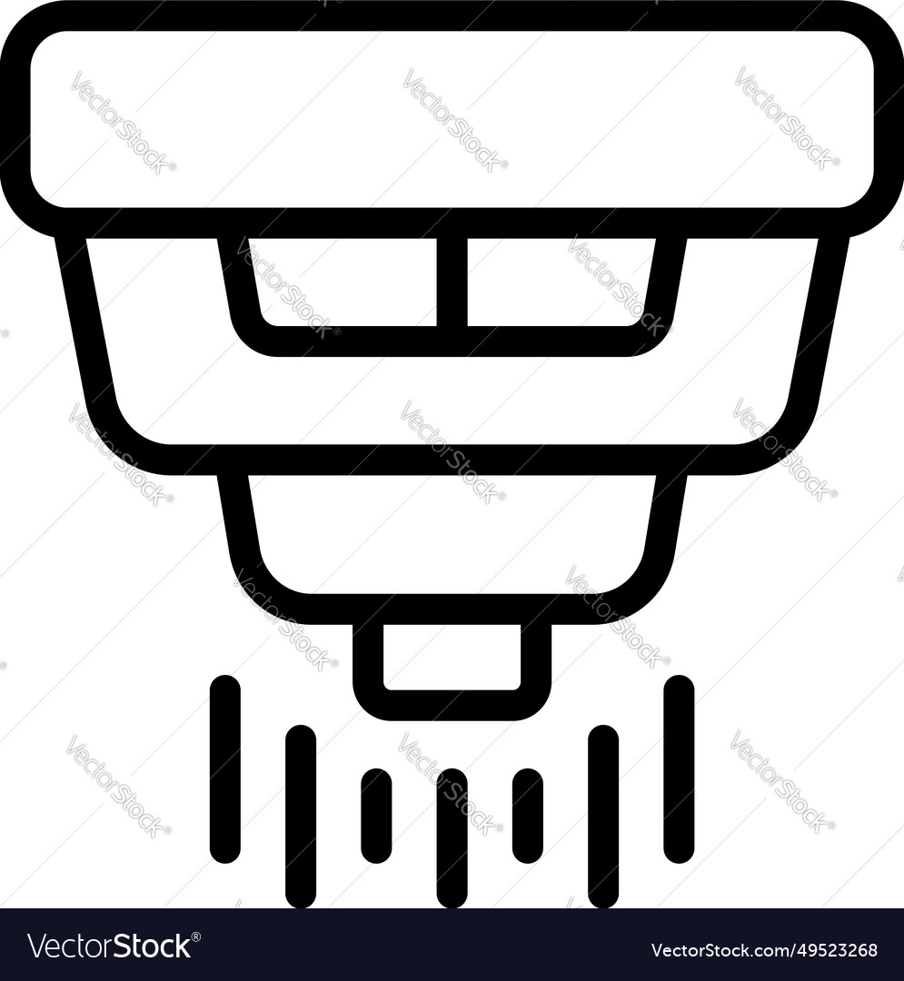 Gas detector icon outline home toxic leak Vector Image