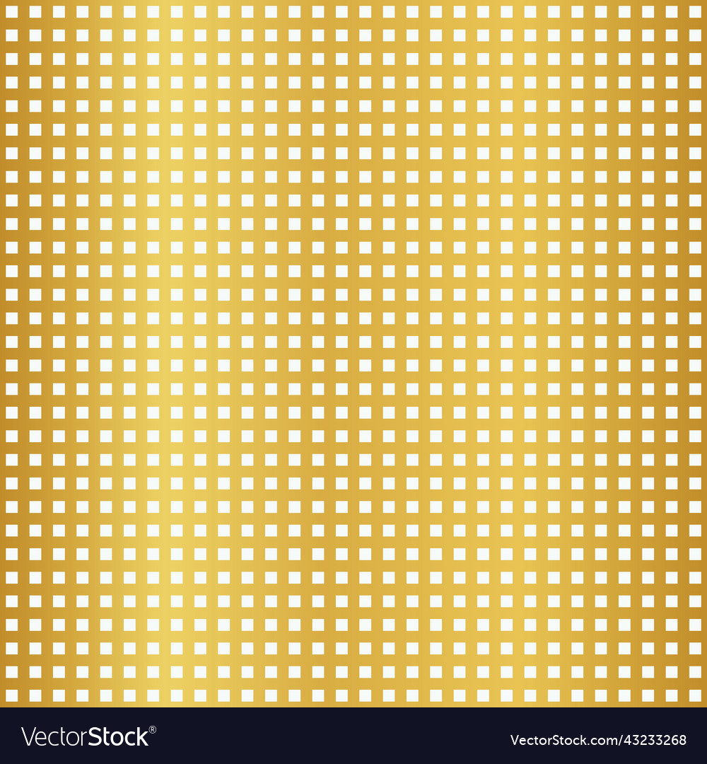 Gold and white gingham seamless pattern