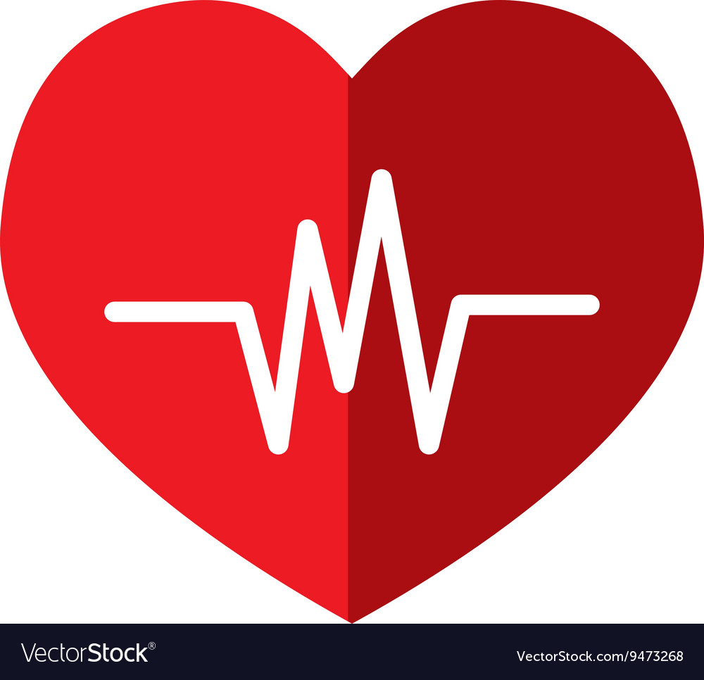 Heart icon cardiology design graphic