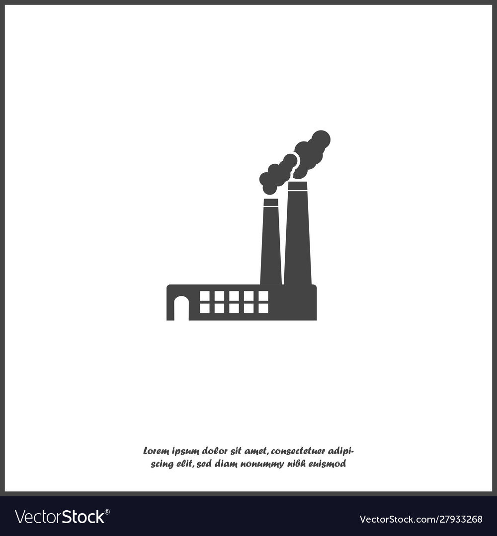 Image factory icon on white isolated background Vector Image