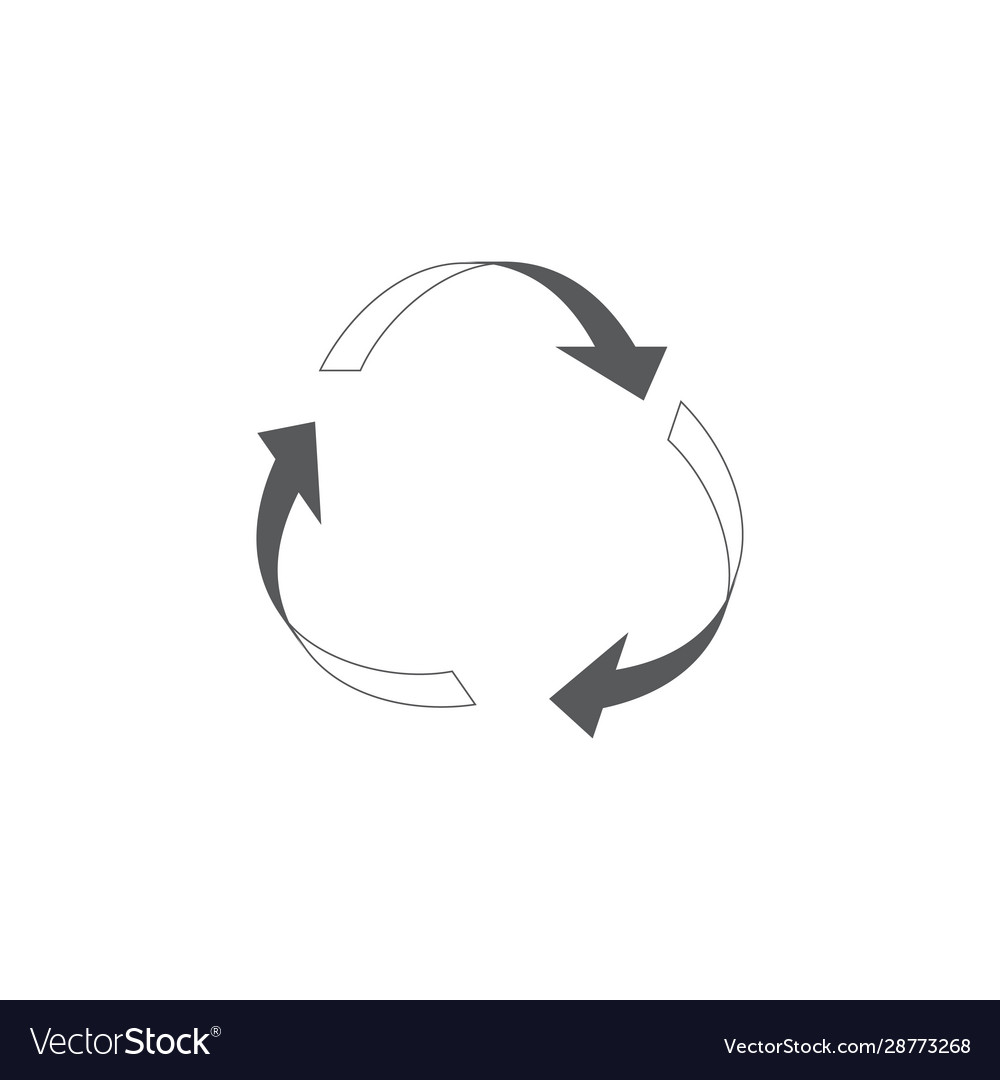 Recycle symbol arrows icon stock isolated