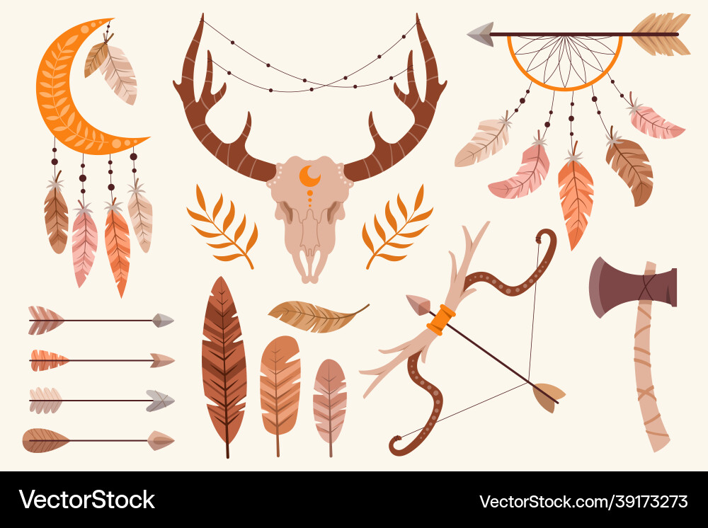 Boho elements set Royalty Free Vector Image - VectorStock