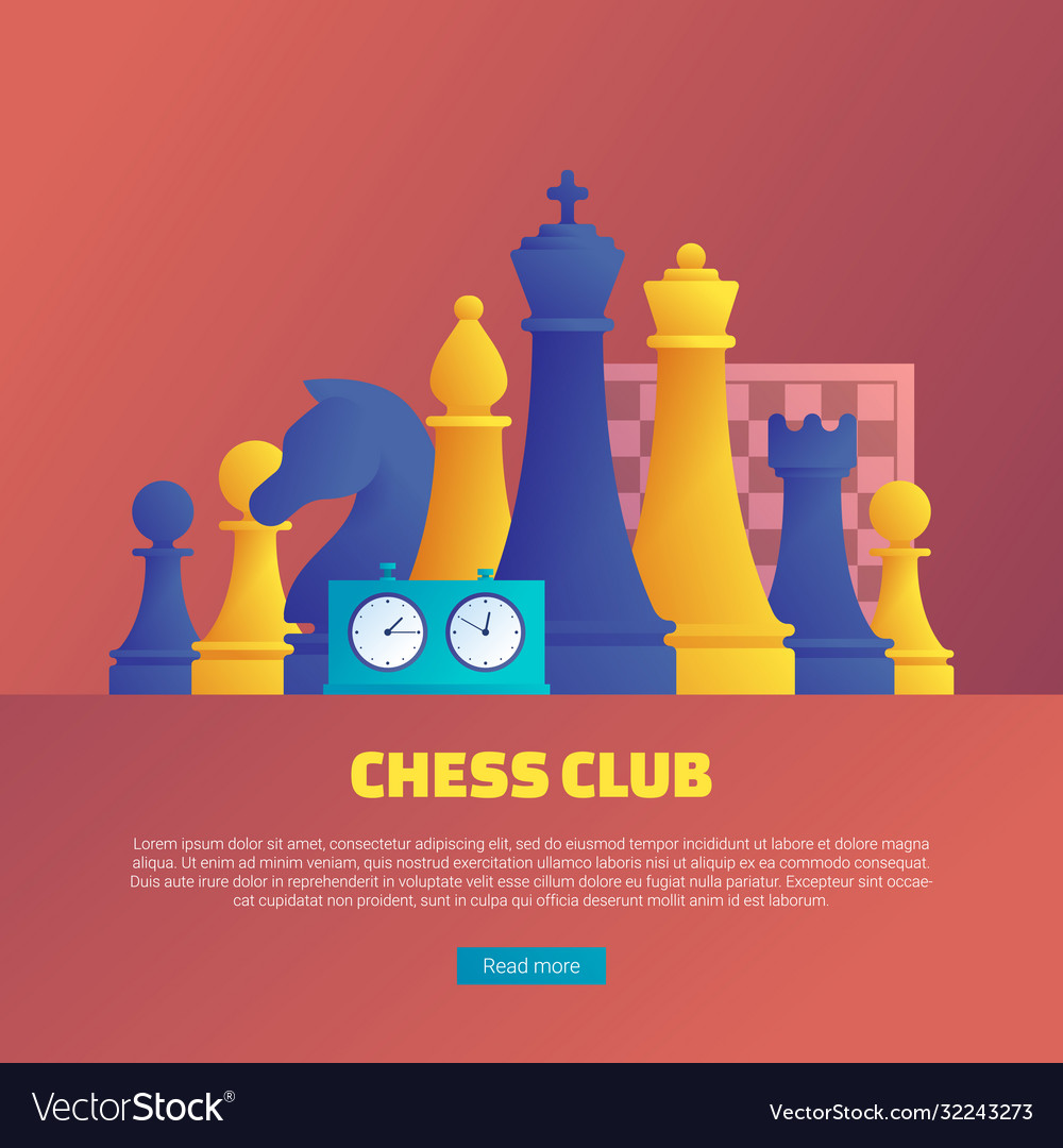 Chess club web banner template