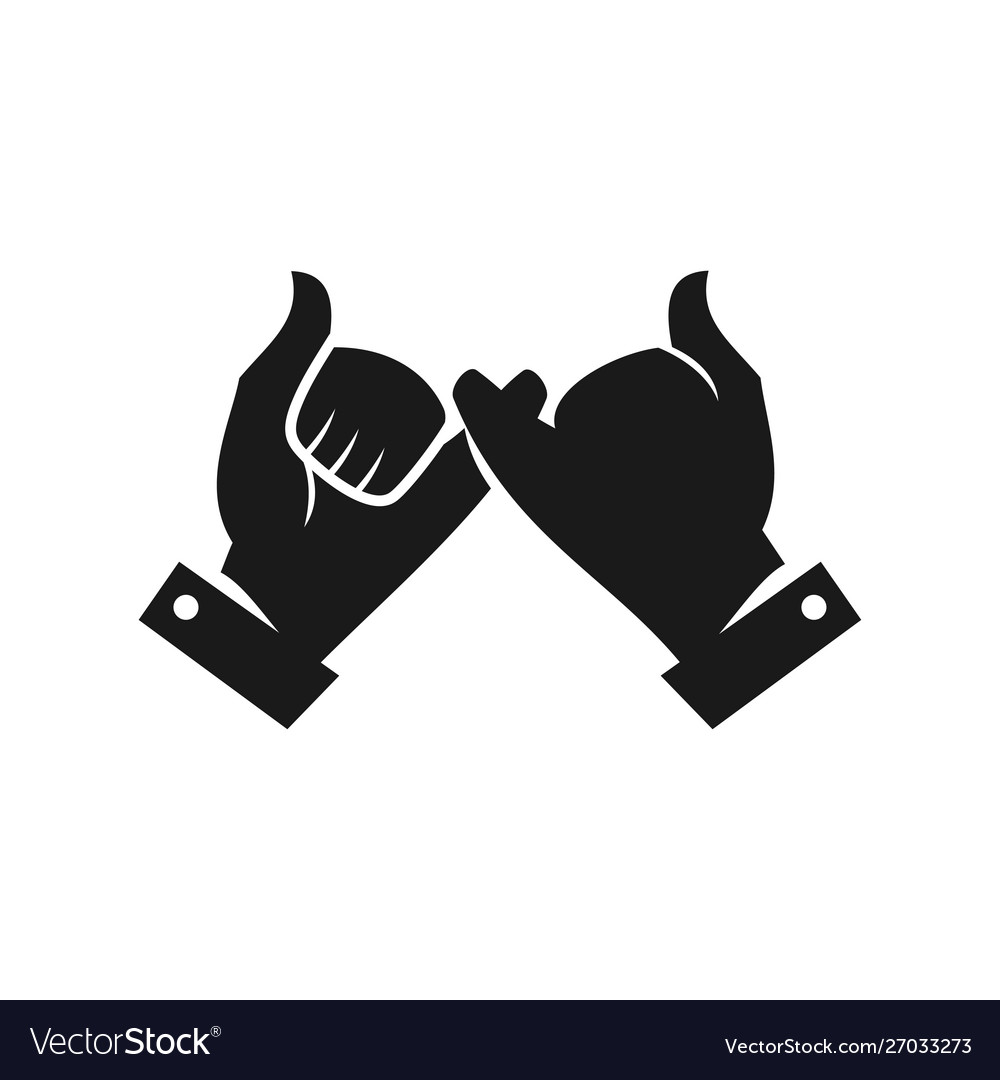 Commitment teamwork together business black logo Vector Image