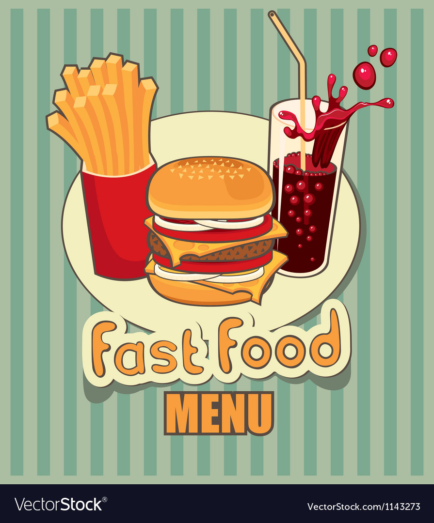 Fast Food Menu Royalty Free Vector Image - Vectorstock