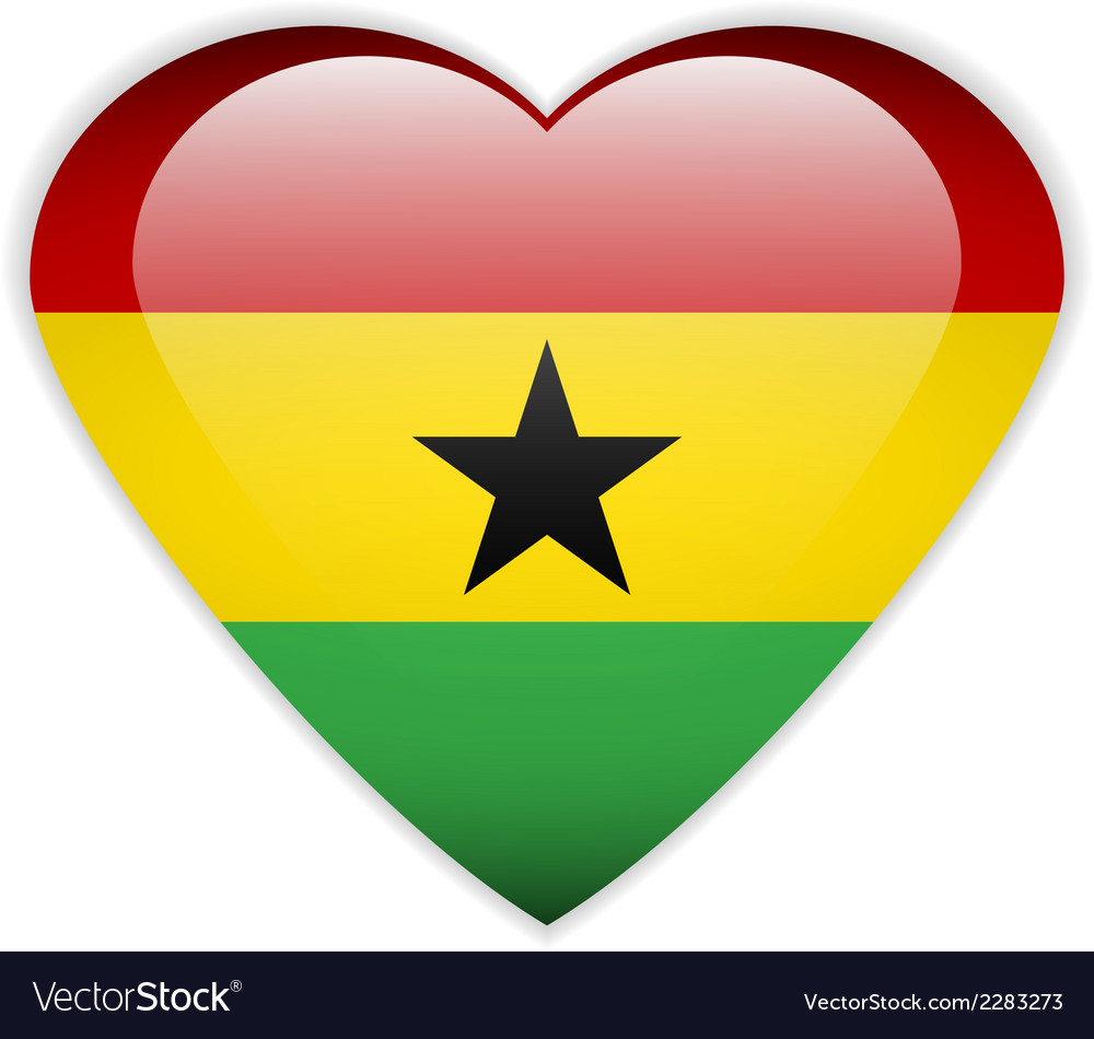 Ghana flag button