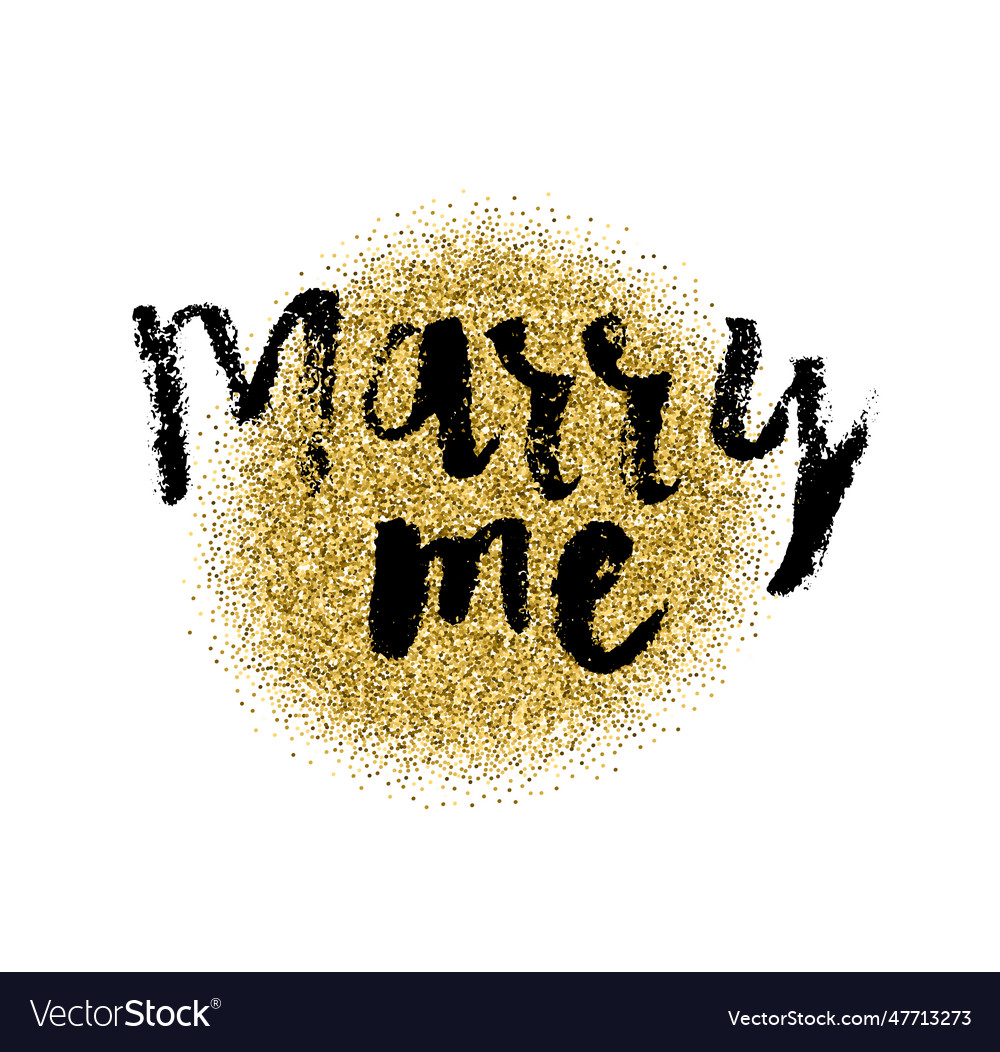 Marry me hand lettering marriage and wedding