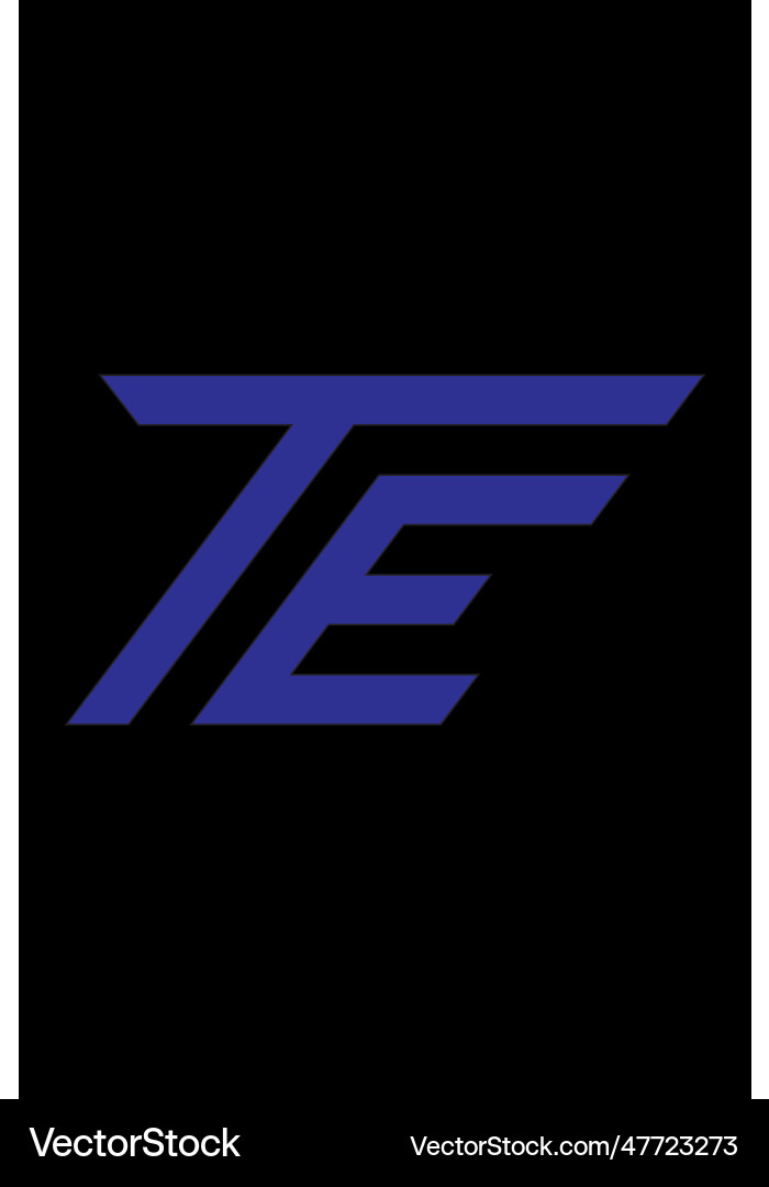 Te logo Royalty Free Vector Image - VectorStock