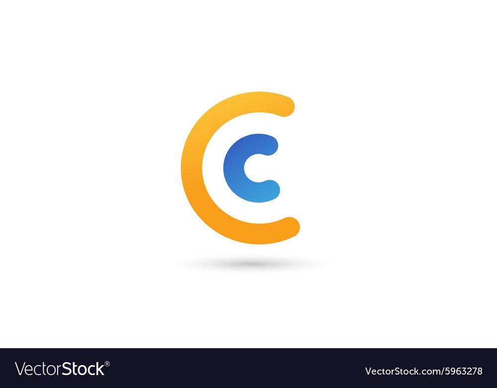 C letter logo template Royalty Free Vector Image