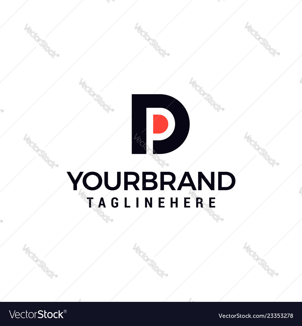 Dp letter logo template Royalty Free Vector Image