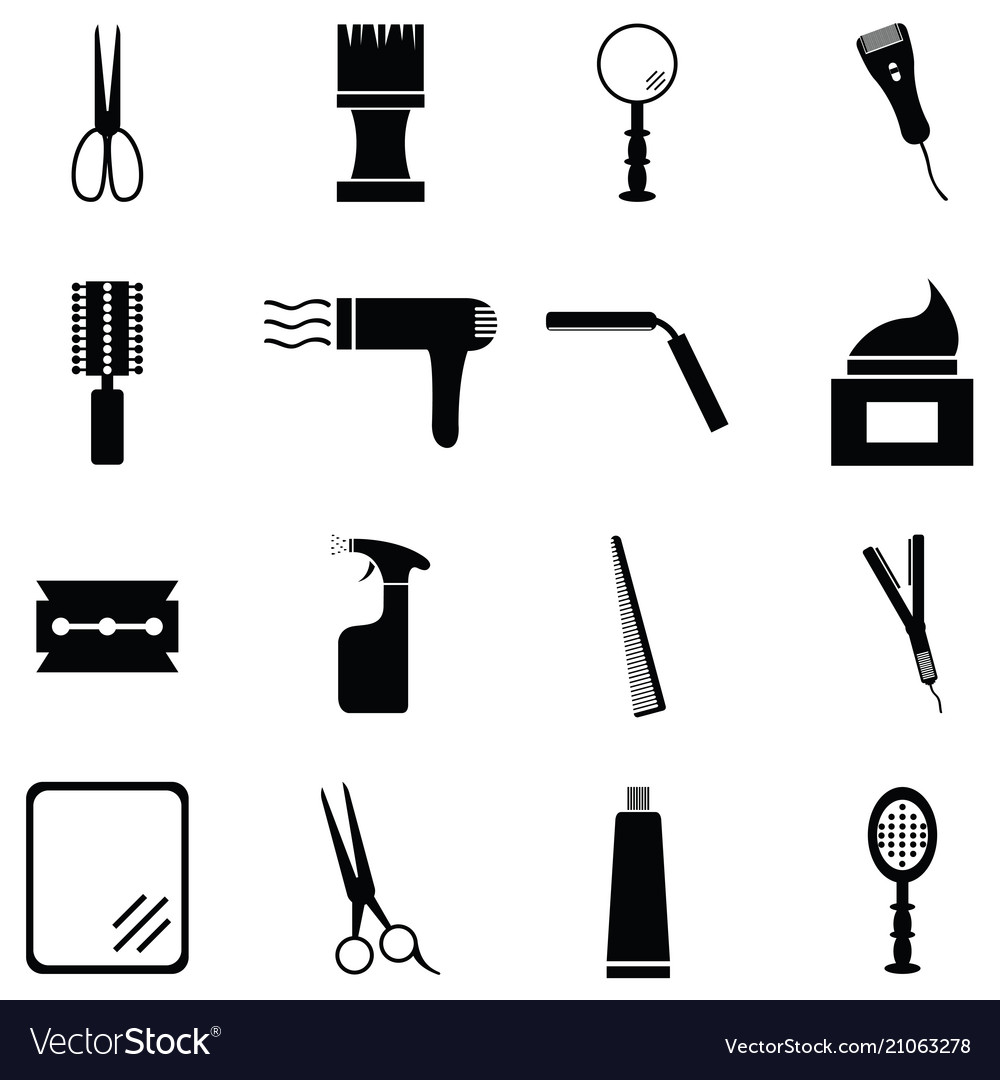 Salon icon set Royalty Free Vector Image - VectorStock