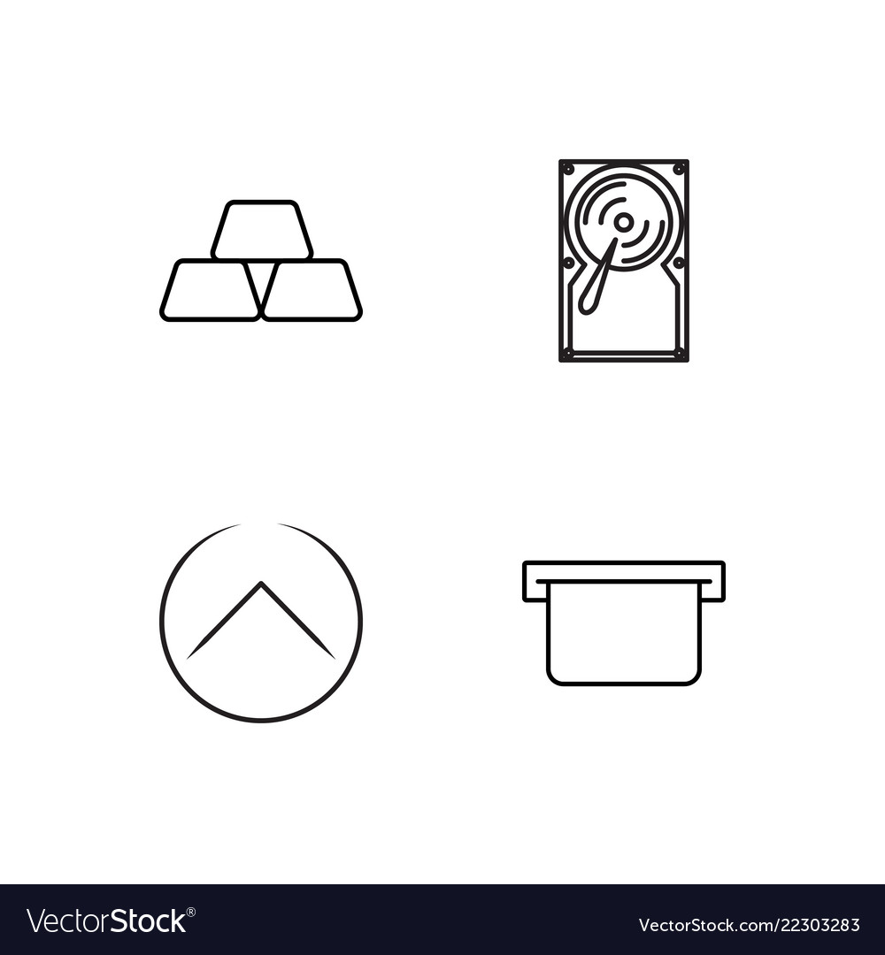 Business simple outlined icons set