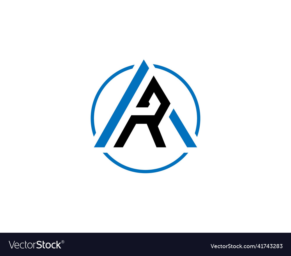 Creative ar and ra letter logo icon design Vector Image