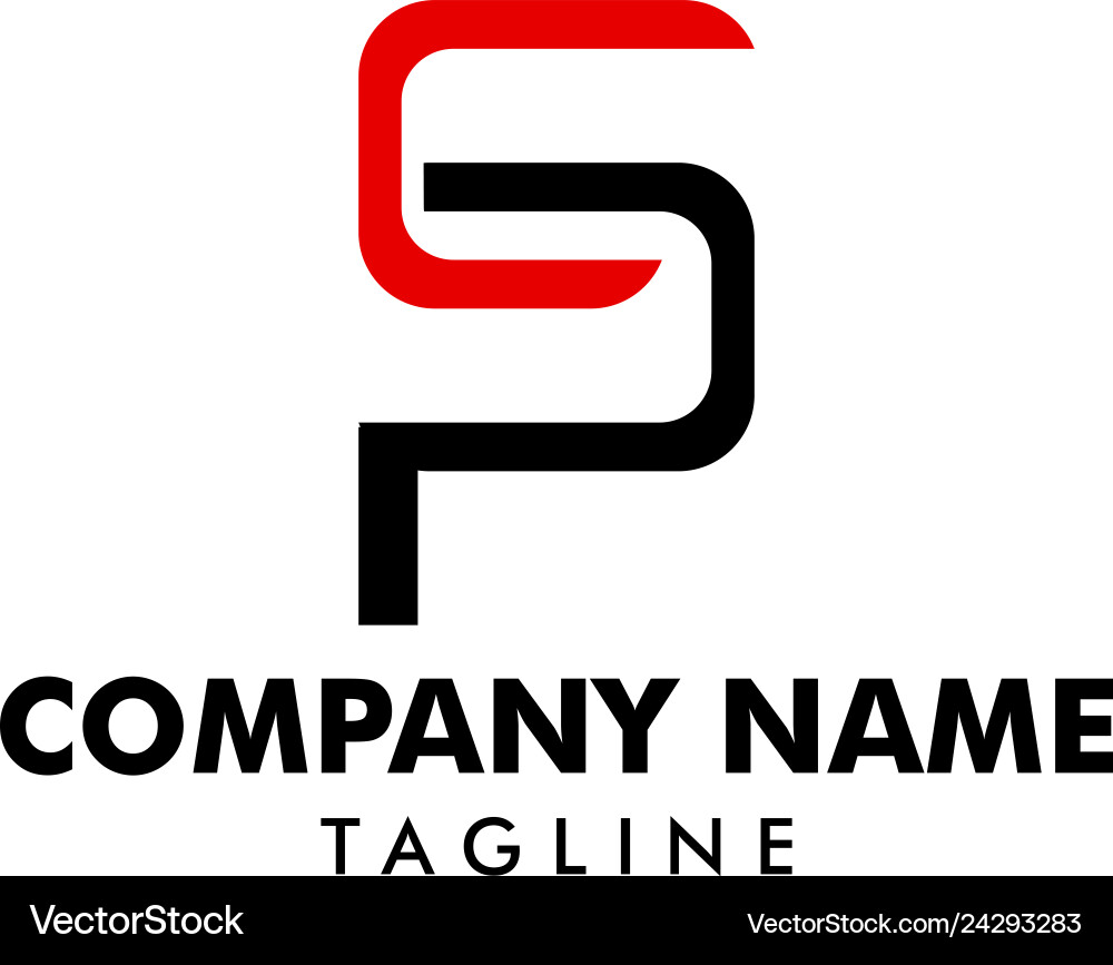 Initial letter sp logo template Royalty Free Vector Image