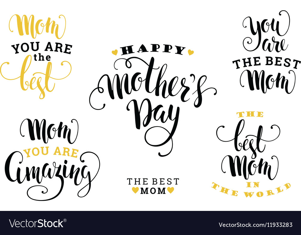 Mothers day lettering design