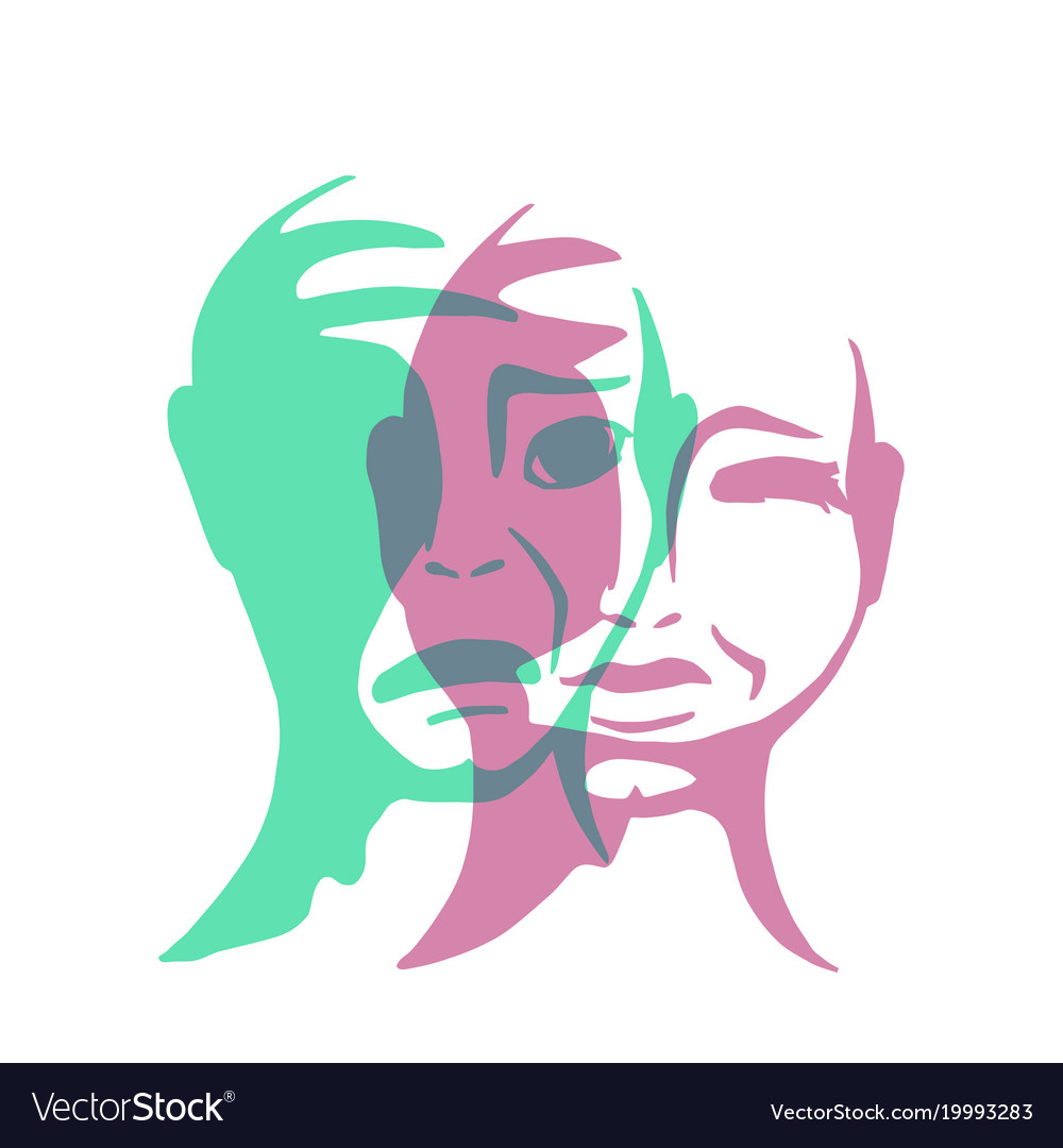 multiple-personality-royalty-free-vector-image