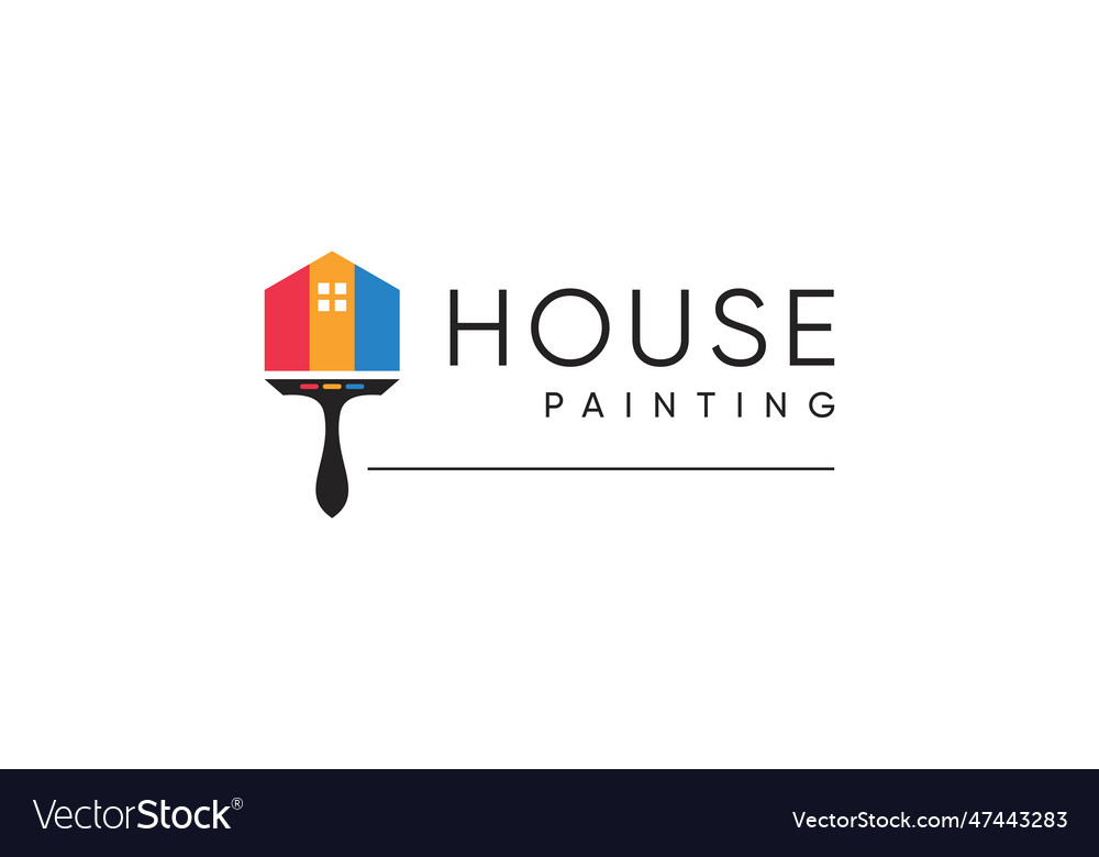 Paint logo with modern creative concept design Vector Image