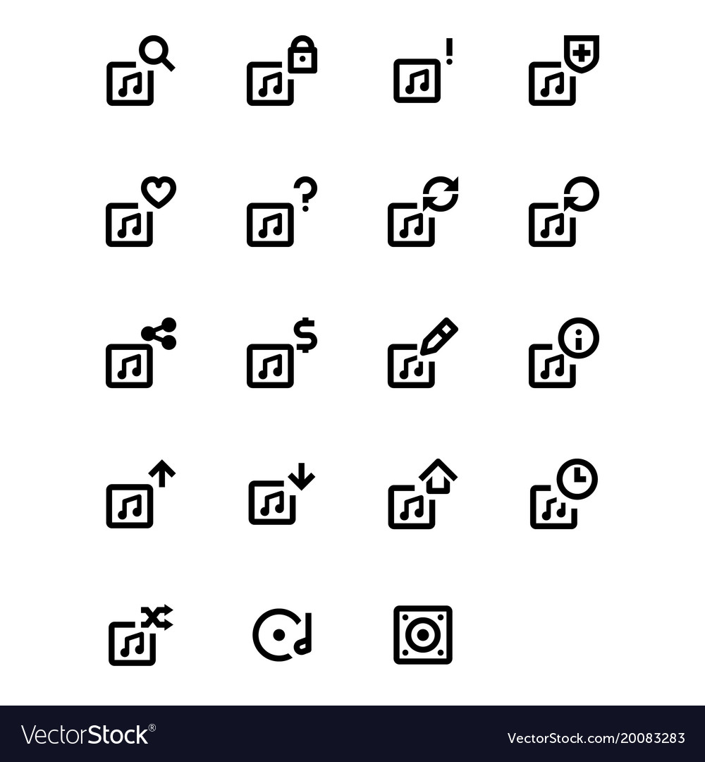 Set of video icons Royalty Free Vector Image - VectorStock