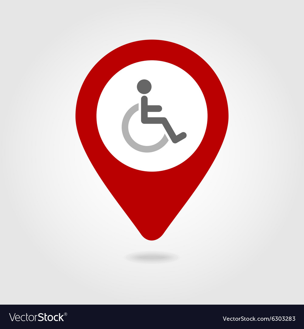 wheelchair map pin icon