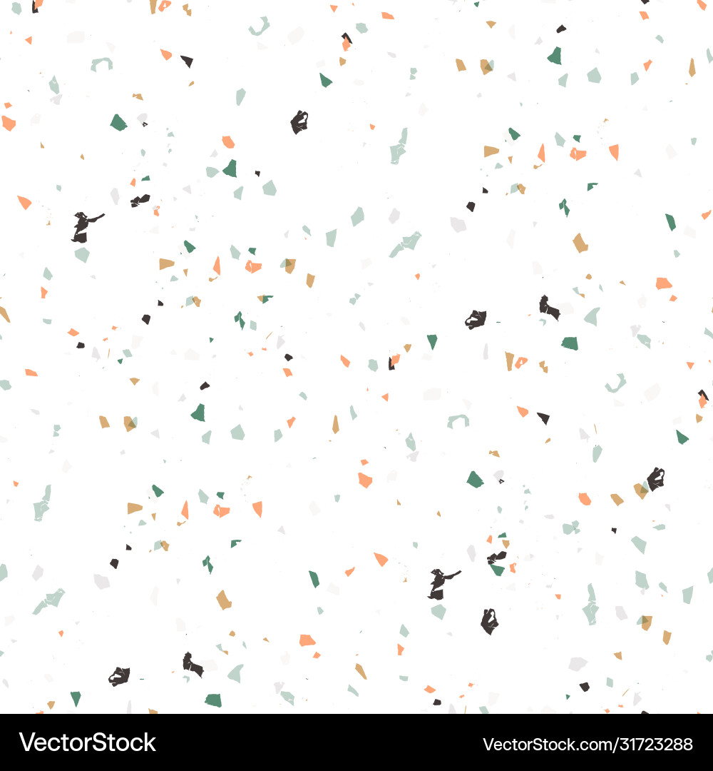 Abstract terrazzo seamless pattern Royalty Free Vector Image