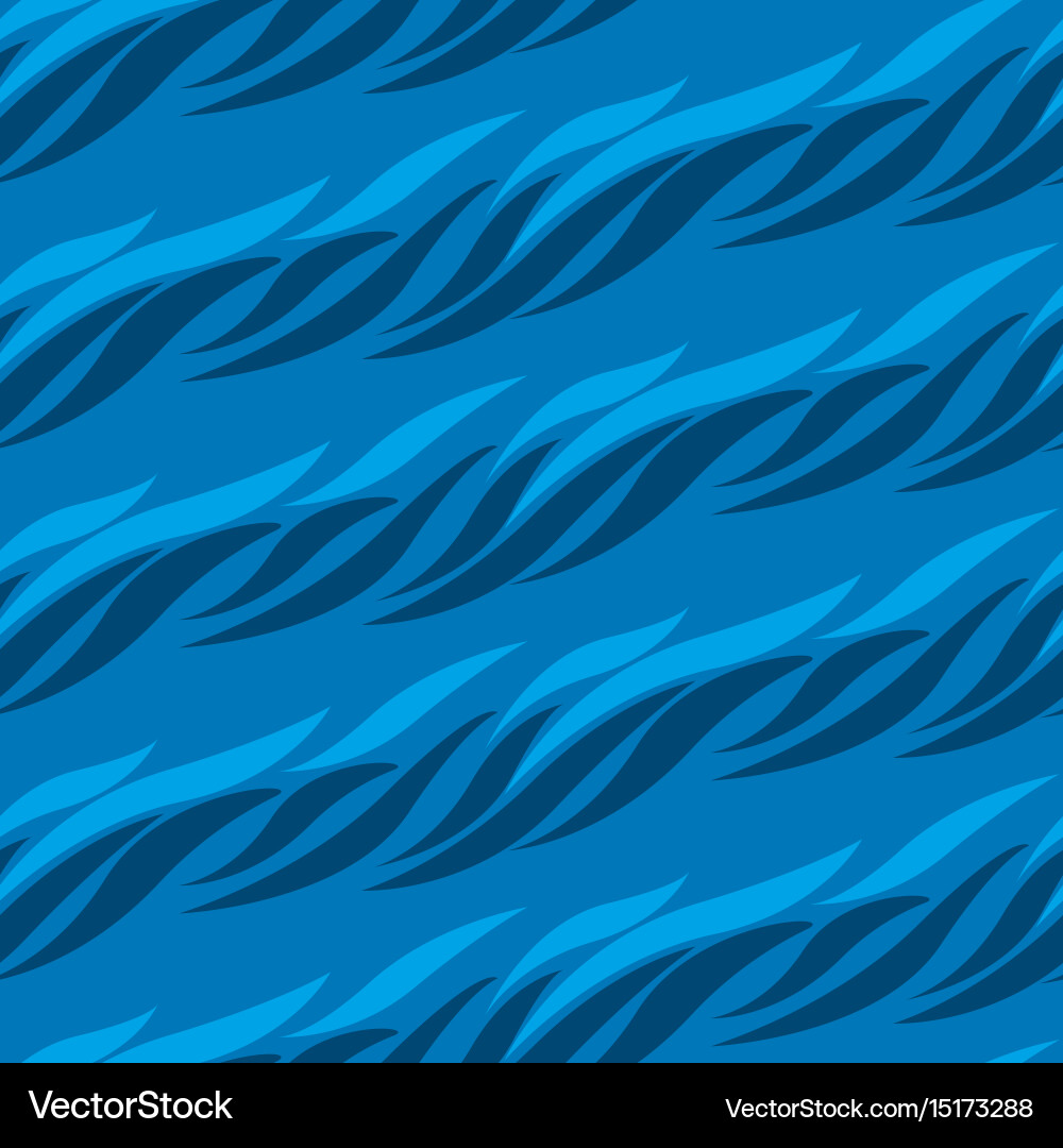 Abstract wave blue seamless pattern Royalty Free Vector